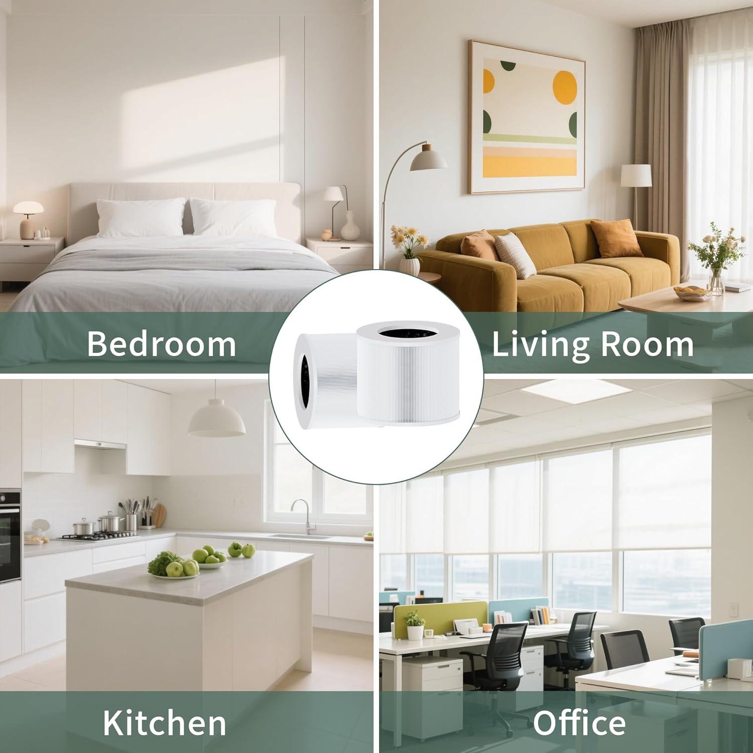 Air Purifier Filter Replacement, Compatible with Core Mini Air Purifiers, 3-In-1 HEPA, High-Efficiency Activated Carbon, core mini filter replacement (1 Pack, White) - Image 5