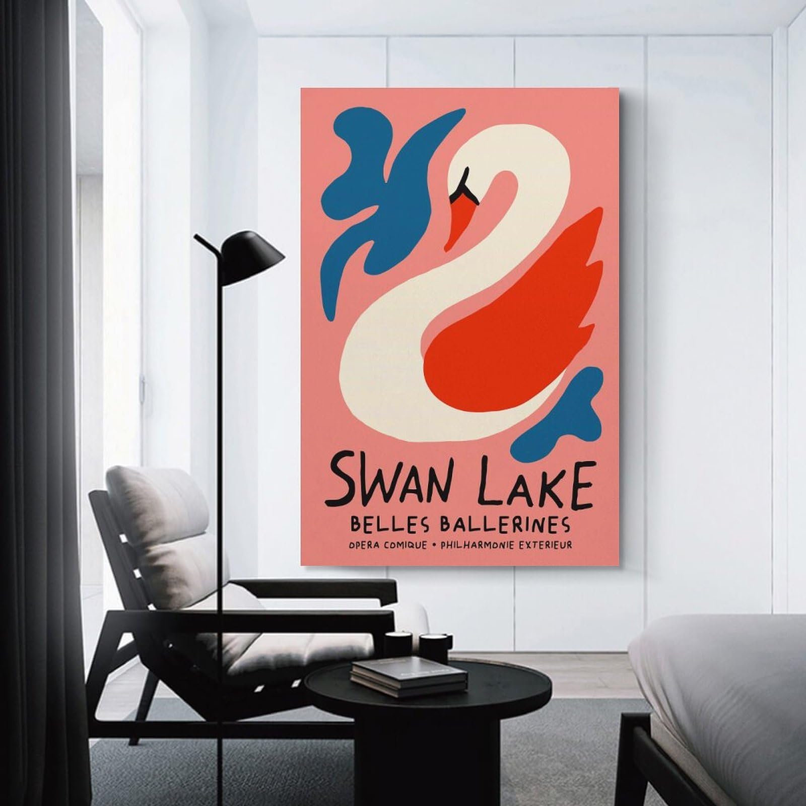Swan Lake Ballet Decorative Wall Artwork, 24x36inch(60x90cm), for Corridors, Hallways Or Apartment Entries, Home Artwork for First Impressions