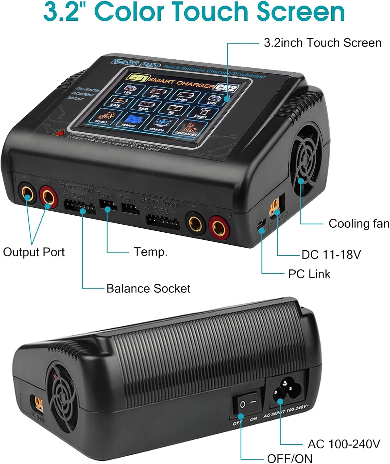 HTRC T240 Power Connections and Ports
