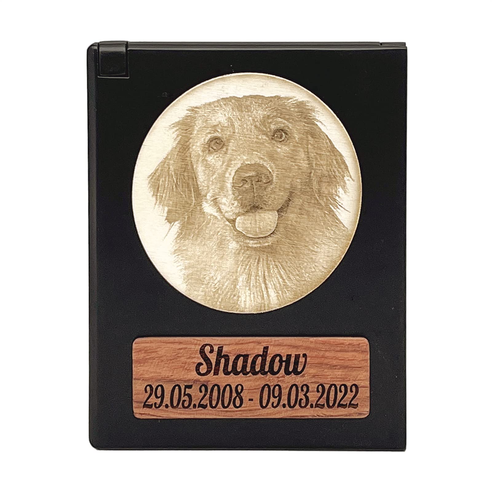 Nombre y fecha personalizados, graba tu texto de bendición, urna personalizada, urna para mascotas para perros y gatos, caja de madera de recuerdo.