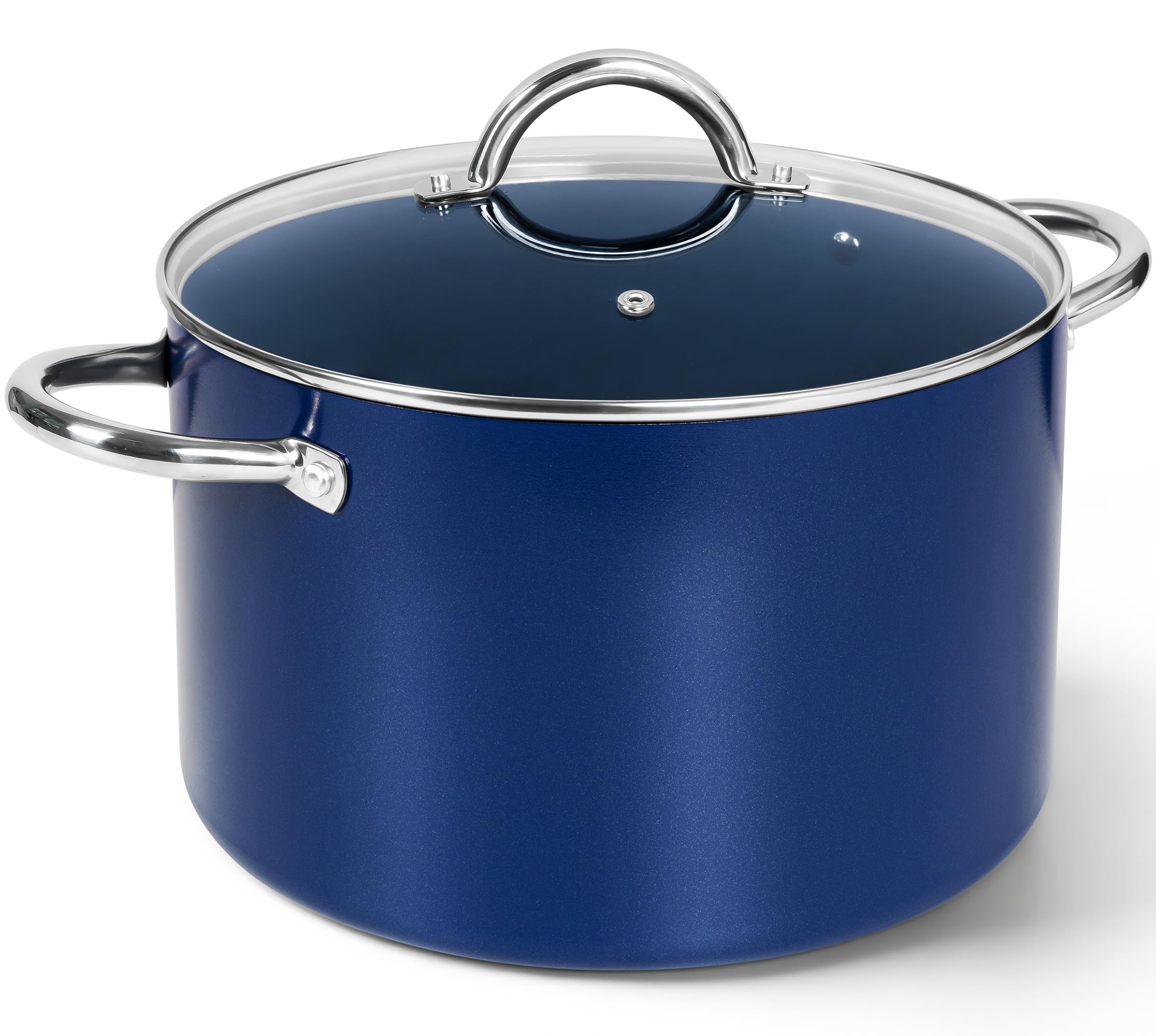 MICHELANGELO 8QT Ceramic Stock Pot
