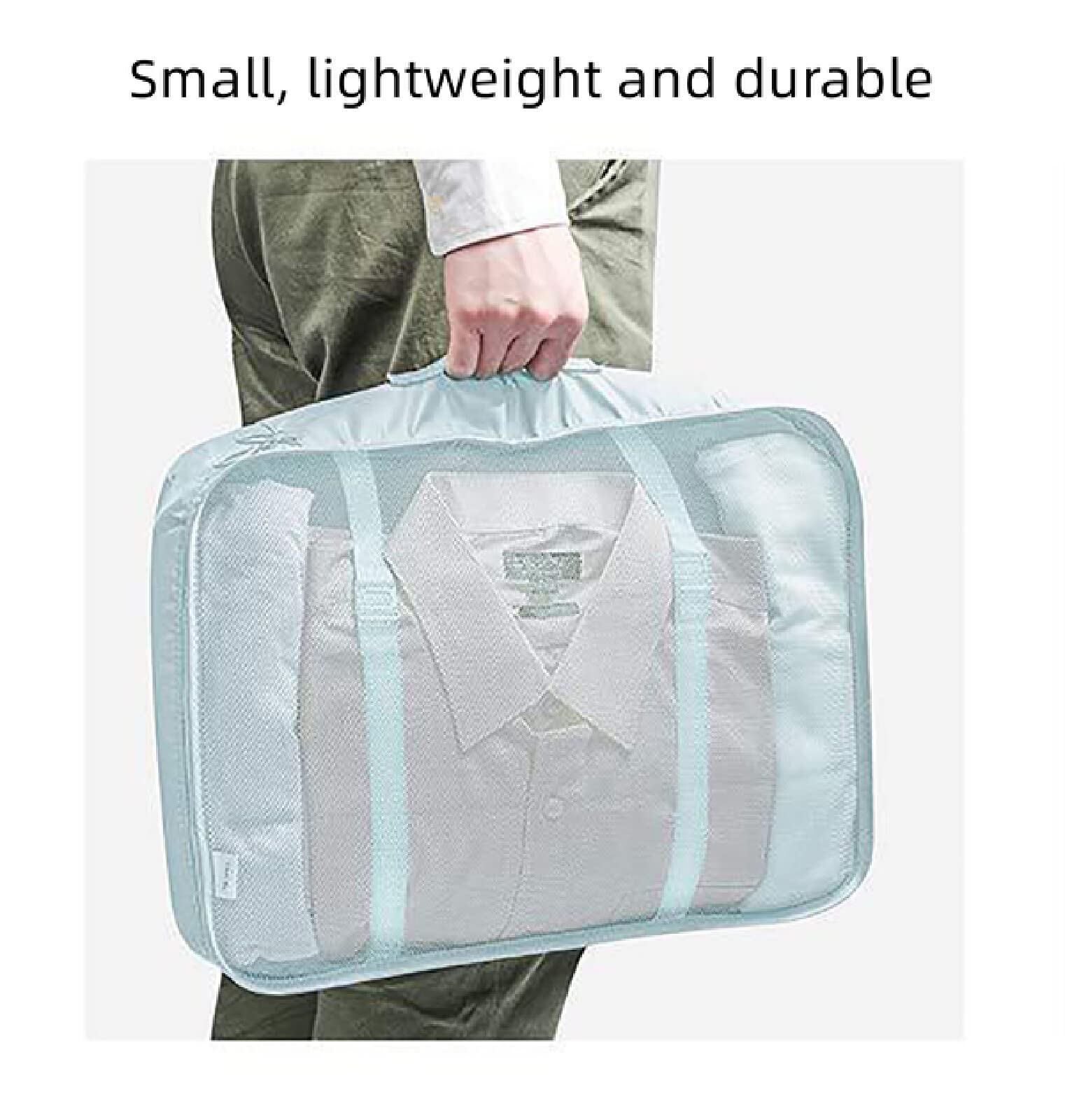 Packwürfel, 7 Stück, Dicke Reise-Organizer, Packtaschen, Reisegepäck-Pack-Organizer mit Schuhbeutel, schwarz, S