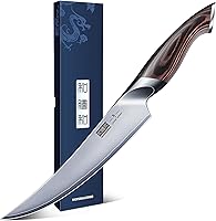 Vista 8 de HOSHANHO Cuchillo deshuesador de 6 pulgadas, cuchillo de filete de acero inoxidable de alto carbono para pescado, cuchillos de fileteado de cocina