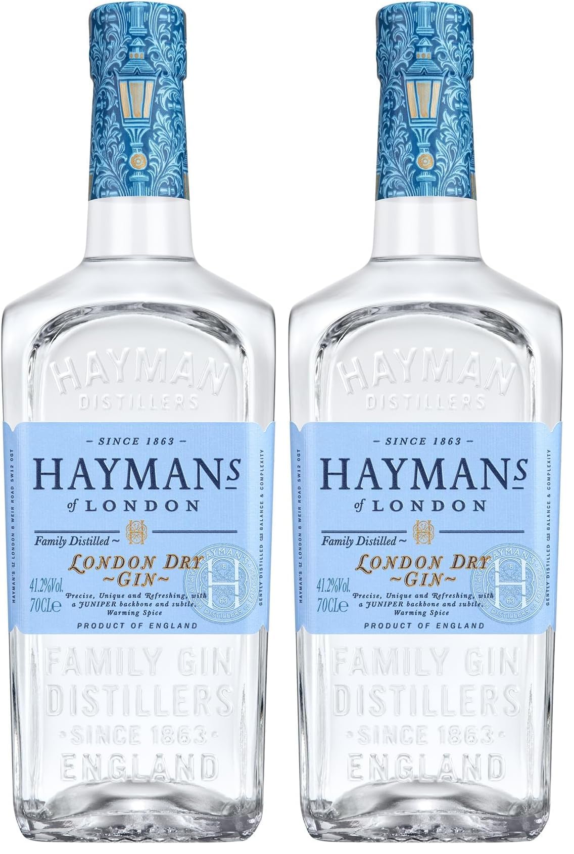 Hayman 10904 London Dry Gin 700 ml (Lot de 2)