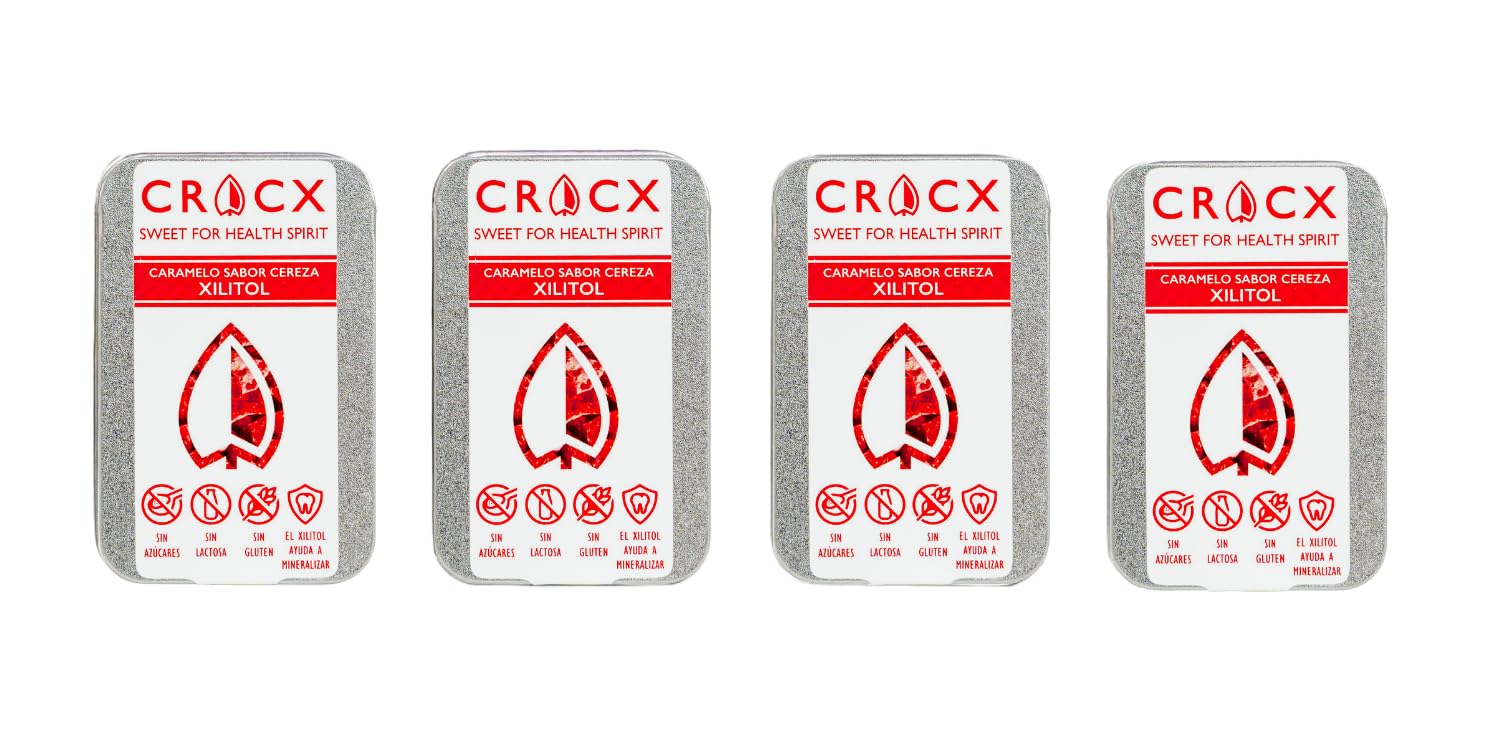 CRACX PACK SABOR CEREZA 35GRM*4UDS - CARAMELOS DE XILITOL SIN AZUCAR