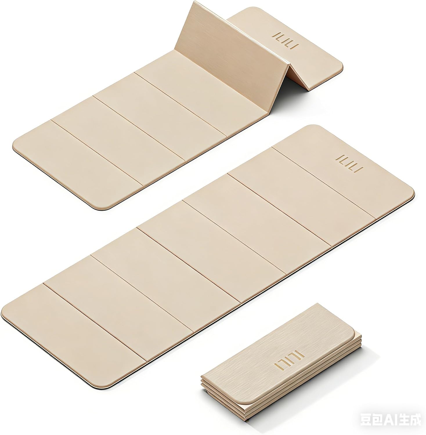 ILILI 折りたたみヨガマット 180×61×0.8cm TPE素材 滑り止め 防水 軽量（0.9kg） 7つ折り コンパクト 家