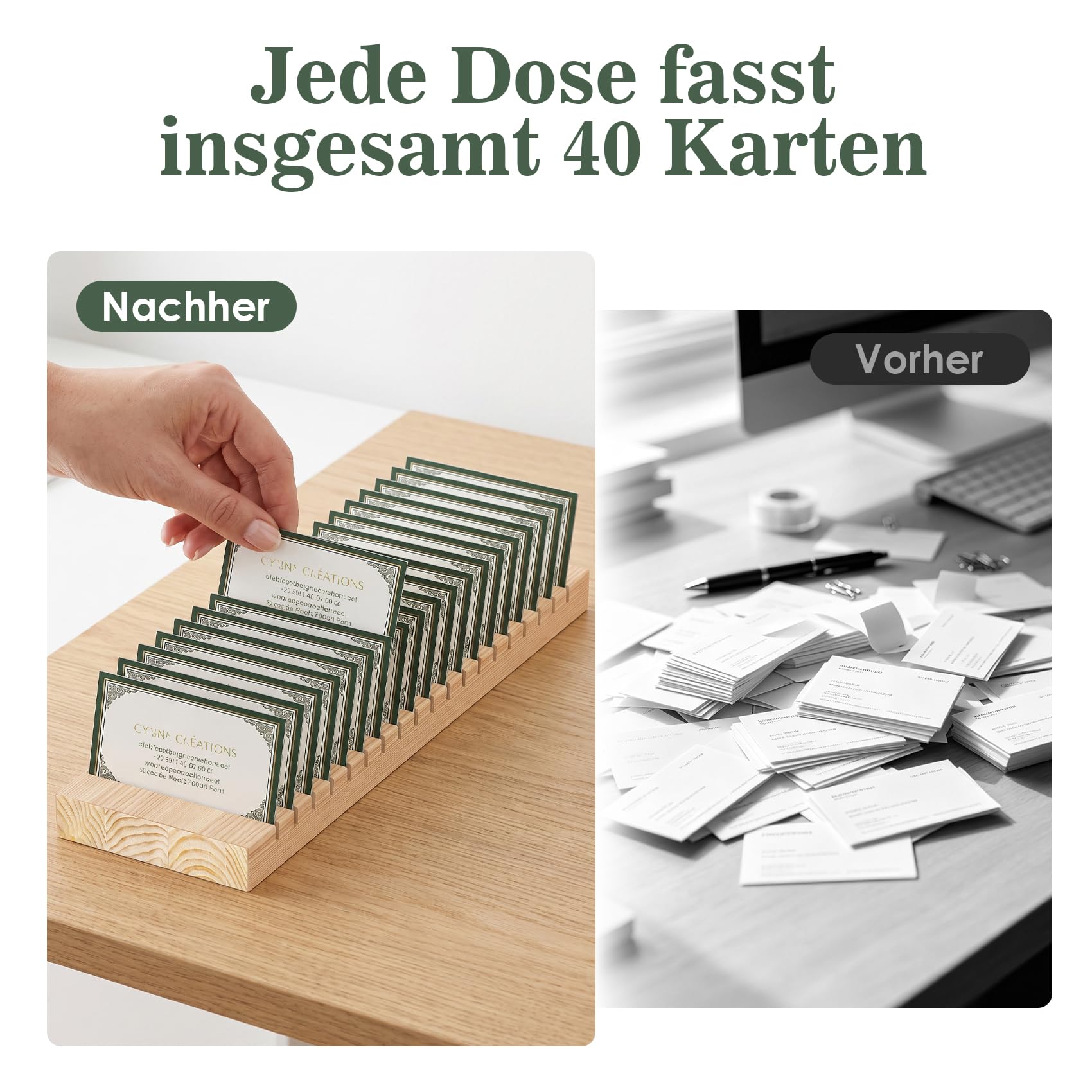 Namensschildhalter aus Holz 8 Stück