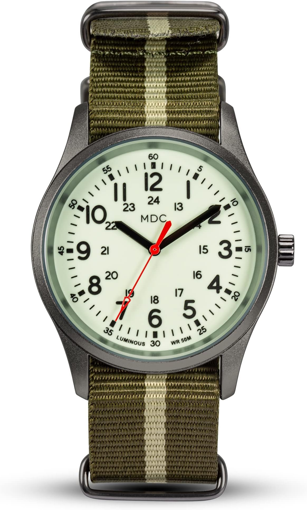 TACTIEN Glow in The Dark Watches for Men, Analogue Military Wrist Watch, Mens Outdoor Sport Work Wristwatch, 5ATM Waterproof, NATO Nylon Strap