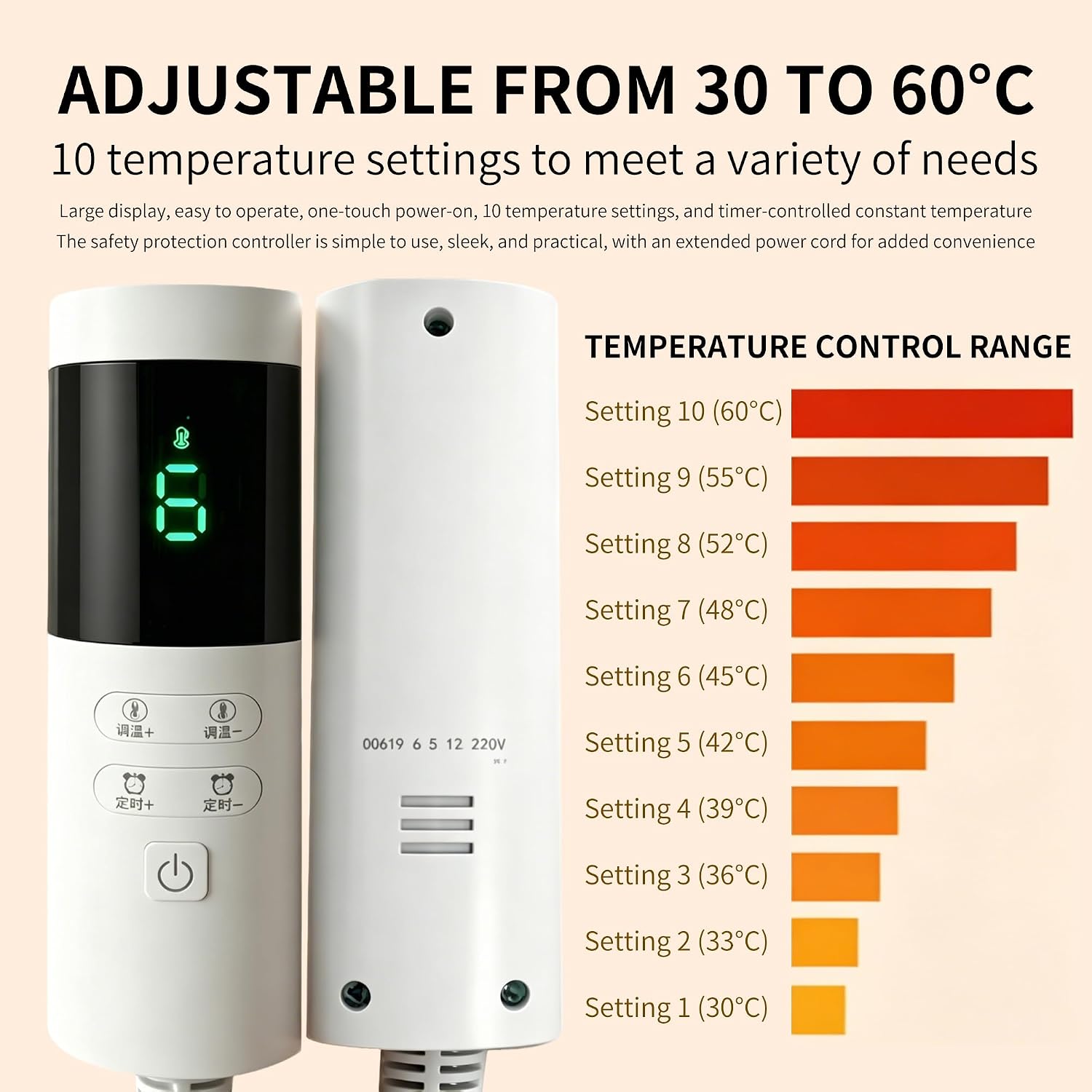 Electric Foot Warmer – 9 Heat Settings 90-130°F, 1-12H Timer Auto Shut Off, Super Soft Crystal Flannel, Fast Heating Boot for Cold Feet Relief, Machine Washable Lining – Home Office Desk