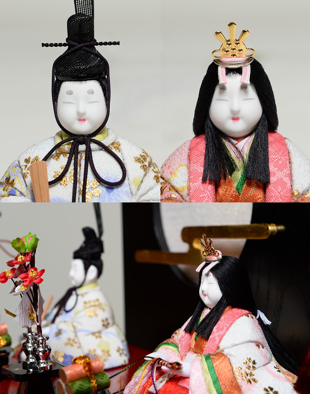 Amazon | 【木目込】【雛人形】木目込収納五人飾：秀花雛 真多呂作