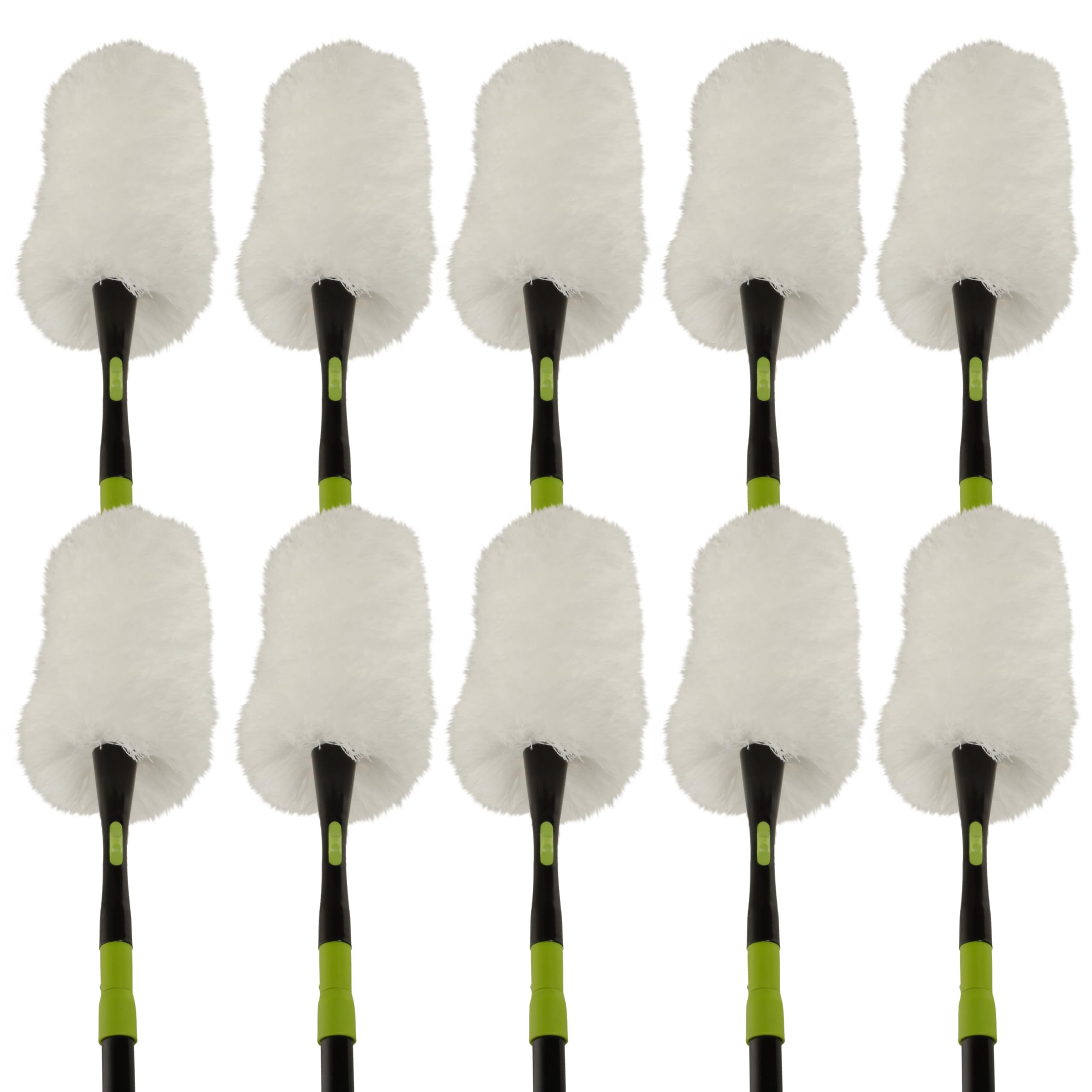 Plumeau Télescopique 1,95m, 10 Têtes de Rechange Microfibre
