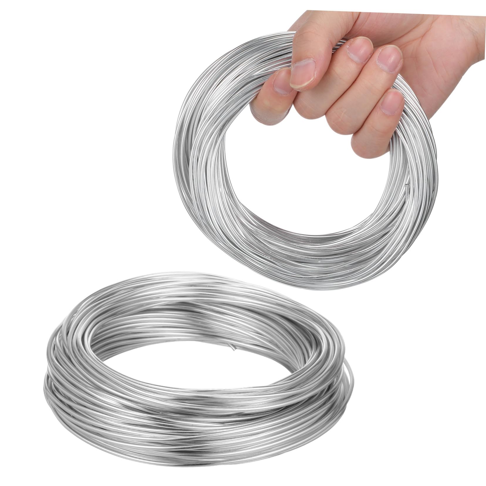 Filo di Alluminio per Lavori Artigianali, 2 Pezzi Argento