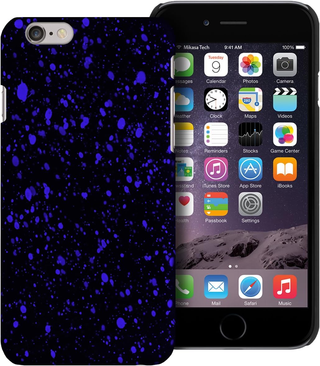 iPhone 6 6s Case MIKASA TECH [ Snap On Matte Cushion ] iPhone 6 6s [ 4.7 ] Paint Splatter Hard Shell Snap On iPhone Case Matte Protective Cover [ Blue ]