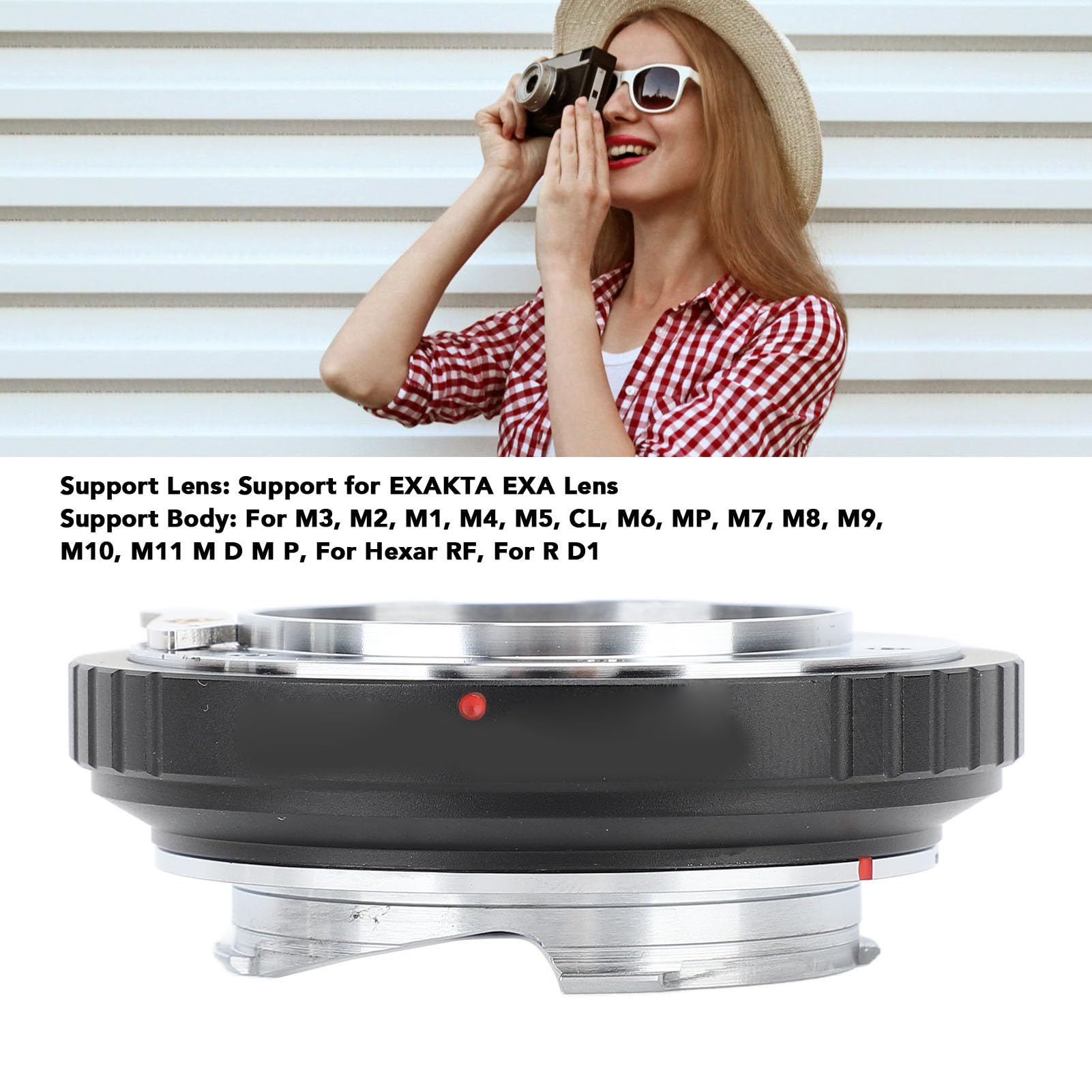 CHICIRIS Manual Focus Lens Mount Adapter Durable Aluminum Alloy for EXA