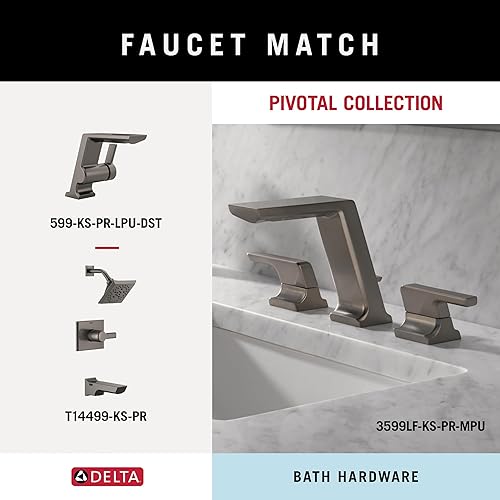 Miniatura 3 de DELTA FAUCET 79908-KS - Toallero de mano pivotal montado en la pared de 8 pulgadas en acero inoxidable negro