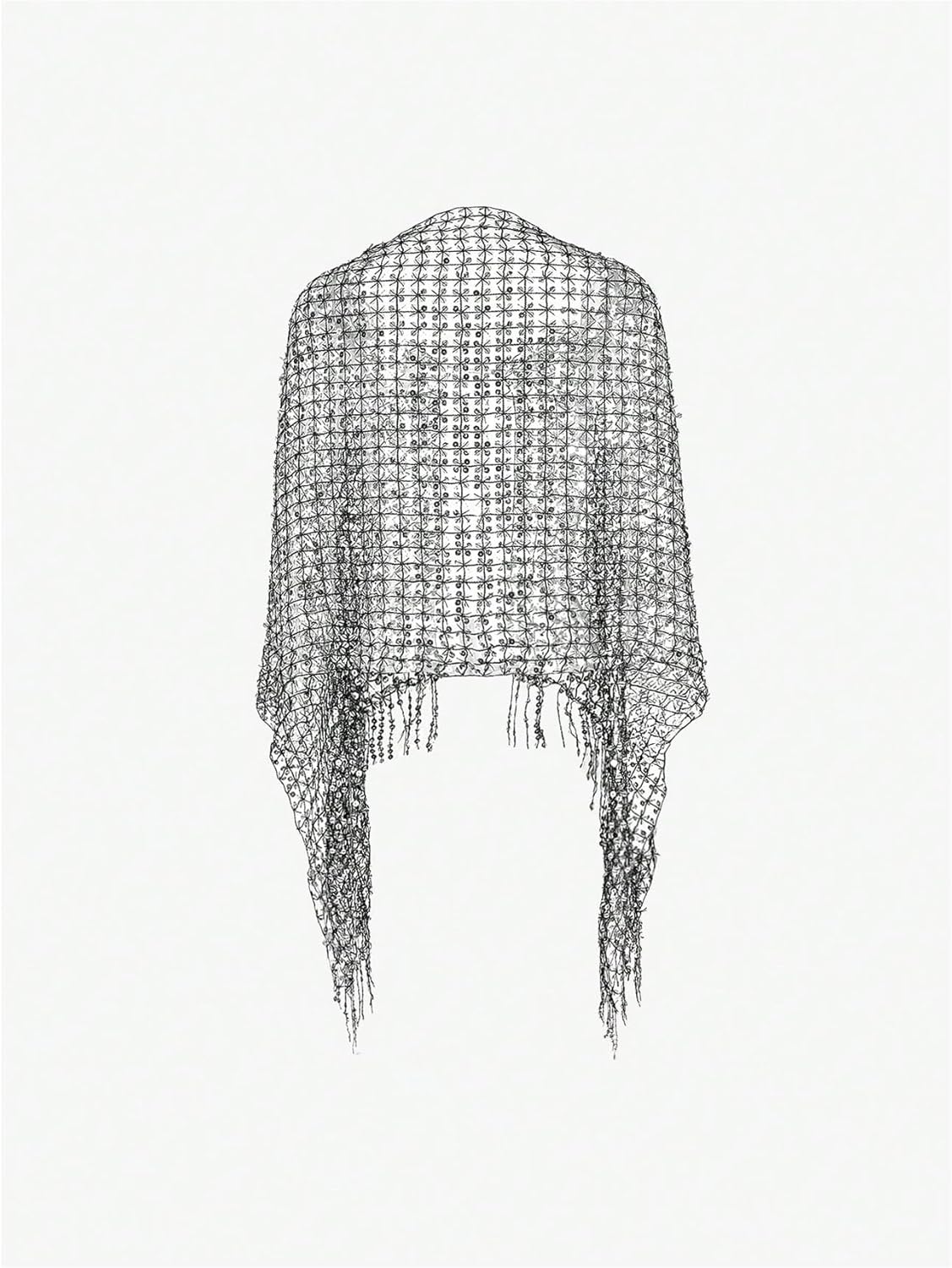 Floerns Women's Sequin Beaded Sparkly Headscarf Belly Dance Hip Scarf Glitter Neck Scarves - Image 2