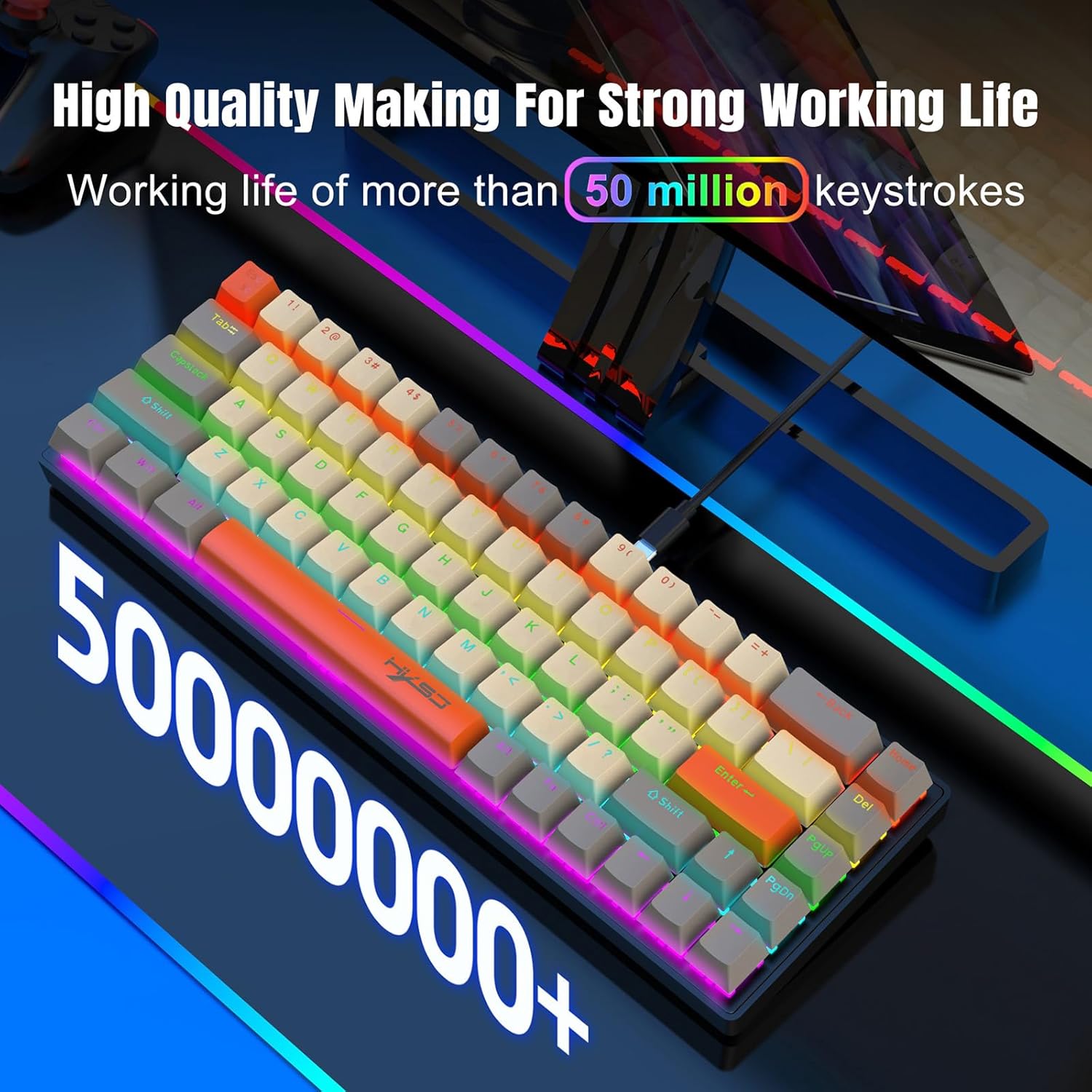 Keyboard durability with 50 million keystrokes