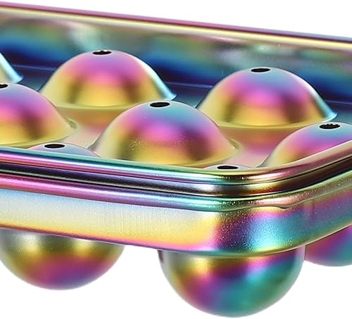 Miniatura 3 de BESPORTBLE Molde para hacer helados Bandeja de molde de hielo de acero inoxidable de 18 cavidades con tapa para refrigerador Sopa Congelación de