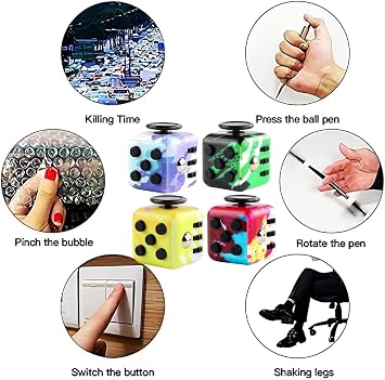 Cuackamily 4 Pcs Multi Functional Stress Relief Sensory Toy Set | Six Different Play Functions For Stress and Anxiety Relief, Suitable For Office Classroom Use By Adults and Children