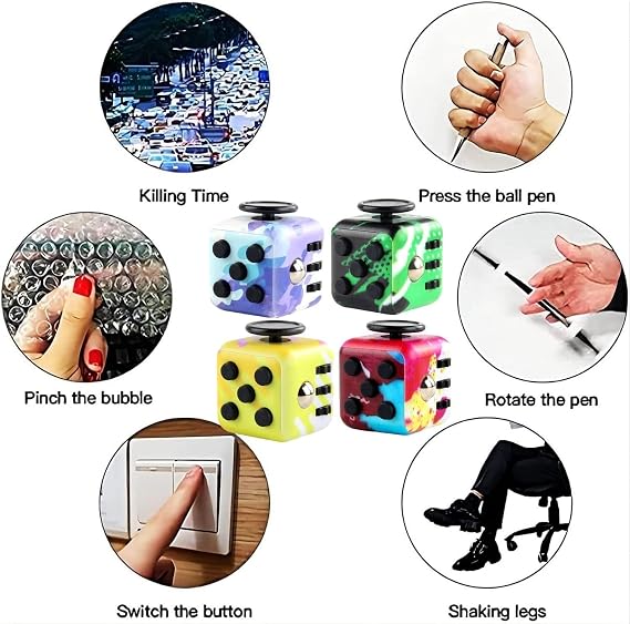 Cuackamily 4 Pcs Multi Functional Stress Relief Sensory Toy Set | Six Different Play Functions For Stress and Anxiety Relief, Suitable For Office Classroom Use By Adults and Children