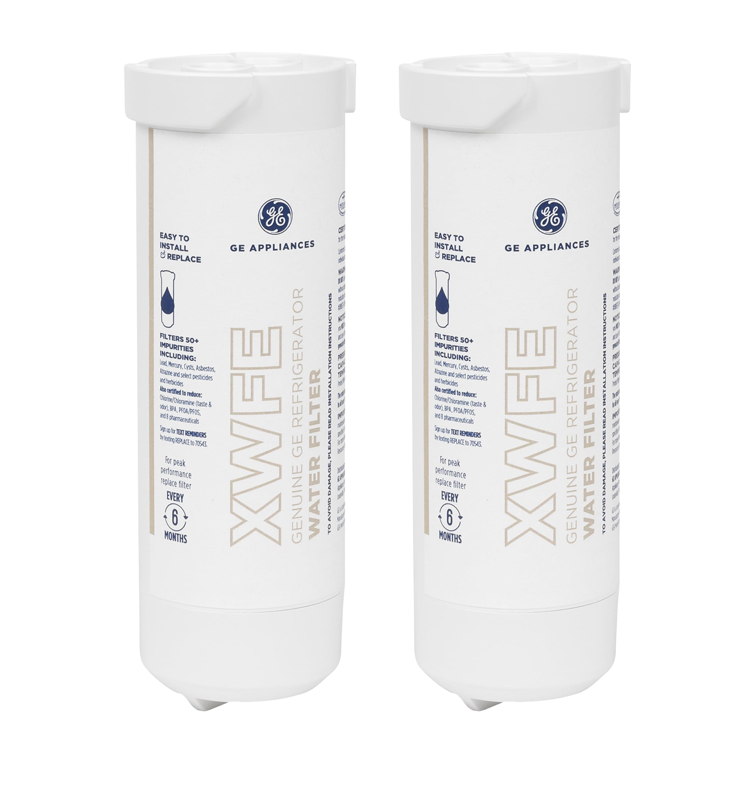 GE XWFE Refrigerator Water Filter, Pack of 2