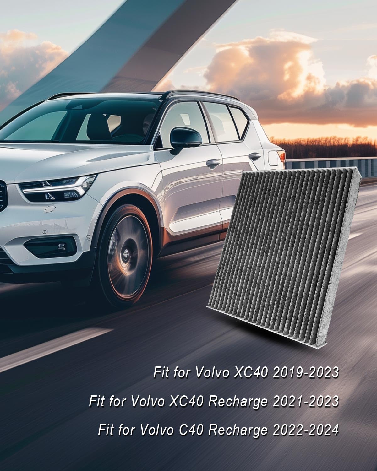 Cabin Air Filter with Activated Carbon Fit for Volvo XC40 2019