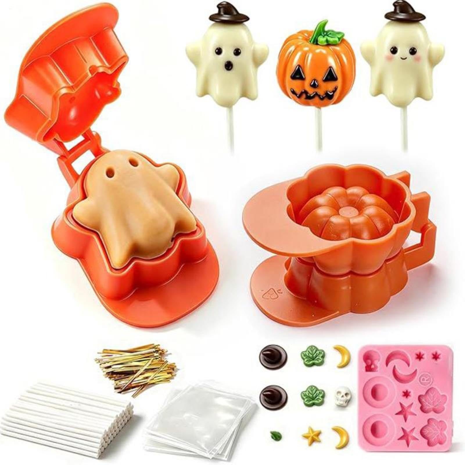 Halloween Cake Pop Mould with Sticks and Bags, Halloween Party Supplies