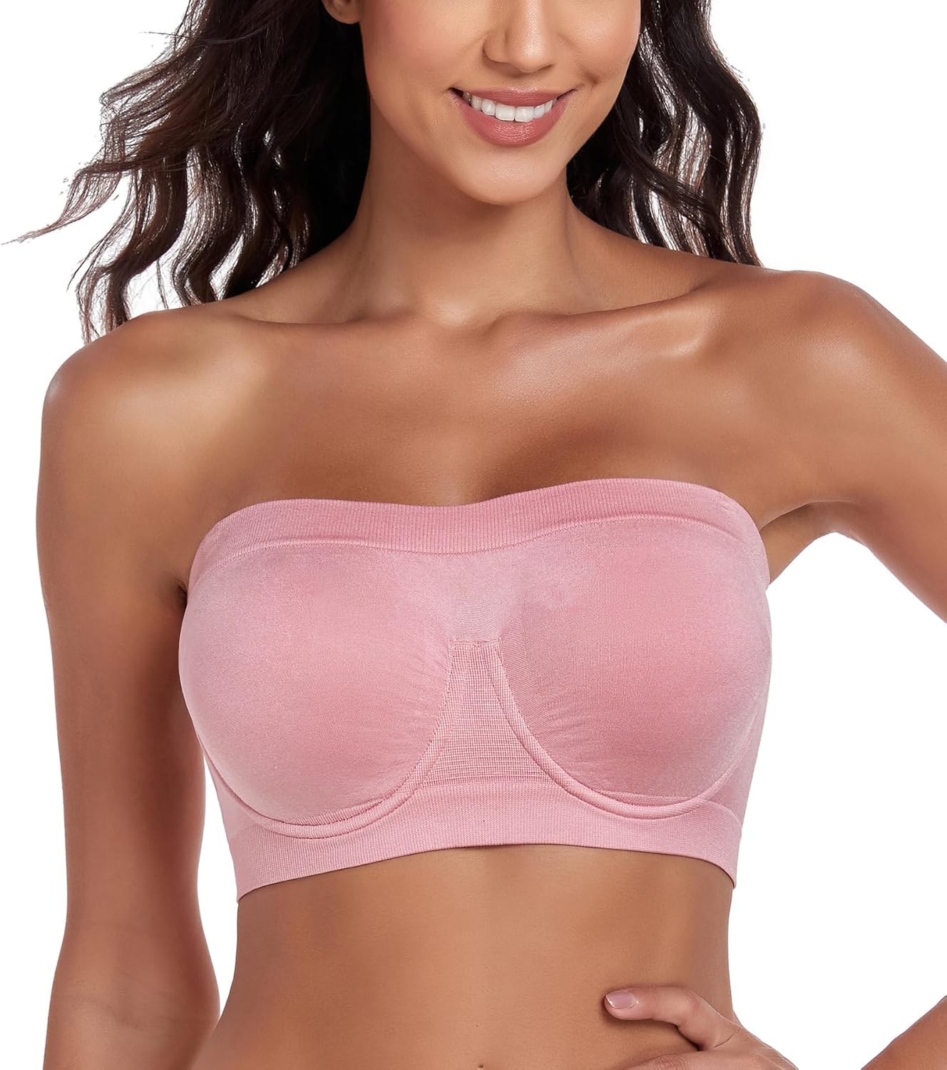 Women‘s Underwire Strapless Multiway Bra Bandeau Seamless Supportive Bras Non Padded Top - Image 5