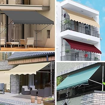 オーニングテント つっぱり式 サンシェード 巻き取り式　幅1ｍ Amazon.co.jp: 突っ張り式 オーニング日除 巻き取り式 サンシェード 日