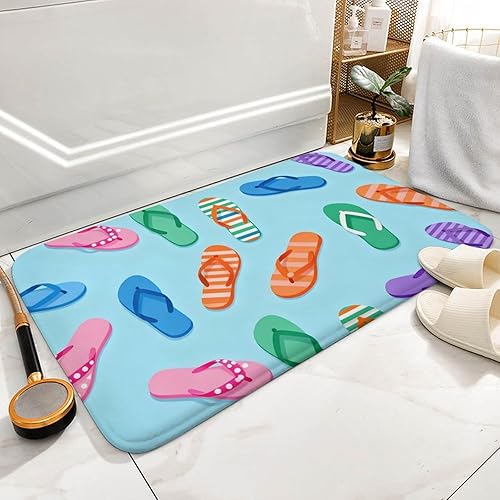 Miniatura 4 de Lindas alfombras de baño decorativas para dormitorio, cocina, alfombra de baño de espuma viscoelástica suave antideslizante para suelo de inodoro,