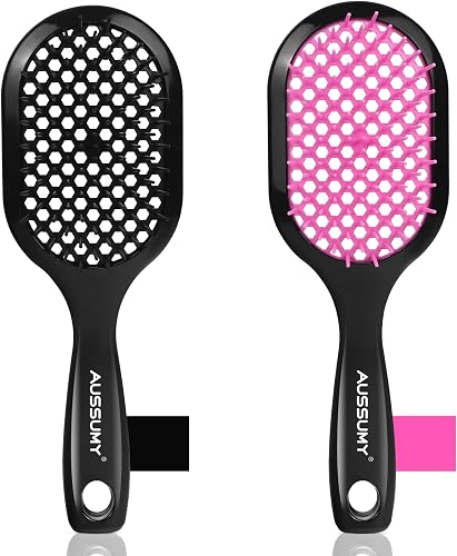 Aussumy Lot de 2 brosses à cheveux démêlantes – Poils ultra doux – Brosse à chev