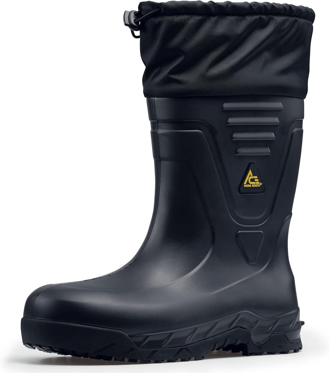 Bota de trabajo ACE Bullfrog Elite para hombre, punta compuesta, antideslizante | Botas de seguridad resistentes a líquidos con clasificación EH, agarre para escaleras y certificación ASTM para personal de procesamiento y fabricación de alimentos