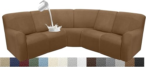 Miniatura 56 de Fundas de sofá reclinable impermeable para sección seccionales Fundas lavables para sofá en forma de L para sofás reclinables Fundas elásticas para