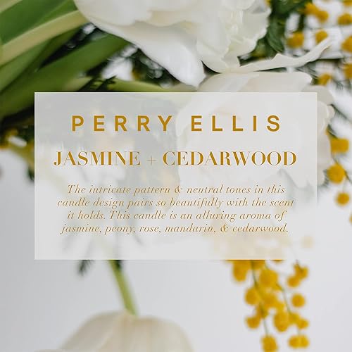 Miniatura 4 de Perry Ellis Velas perfumadas de vela, vela de soja de jazmín y madera de cedro
