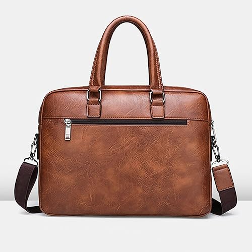 Miniatura 3 de Leather Laptop Bag for Men,16 inch Laptop Briefcase,Waterproof Messenger Bag,Shoulder Crossbody Bag for Men