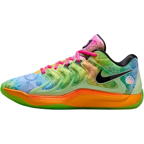 KD17 Basketball Shoes (HF1811-700, Barely Volt/Hyper Pink/Total Orange/Baltic Blue)
