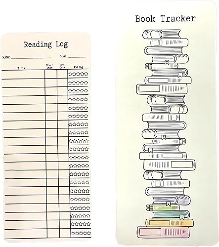 Marcapáginas de lista de lectura 2024, registro de lectura, 12 marcapáginas de tarjetas de biblioteca, accesorios divertidos y creativos para
