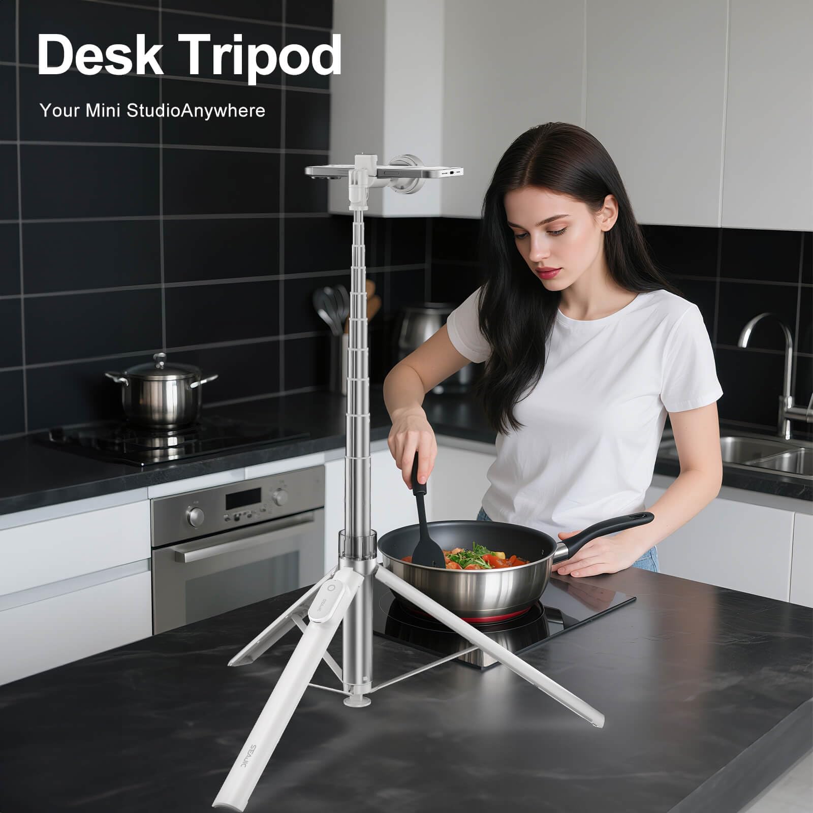 Trípode automático para teléfono de 66 pulgadas con control remoto, trípode para teléfono celular para grabación de video de iPhone y transmisión en vivo, trípode ajustable para creadores de