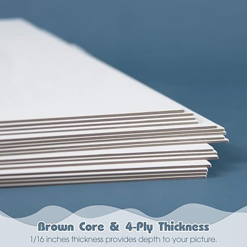 Miniatura 4 de Golden State Art, Paquete de 25, tableros de 8x10 para enmarcar. El paquete contiene 25 tableros de respaldo