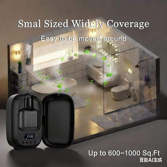 Difusor de Aceites sin Agua AROMAUKO con APP, 150ml, Negro miniatura 6