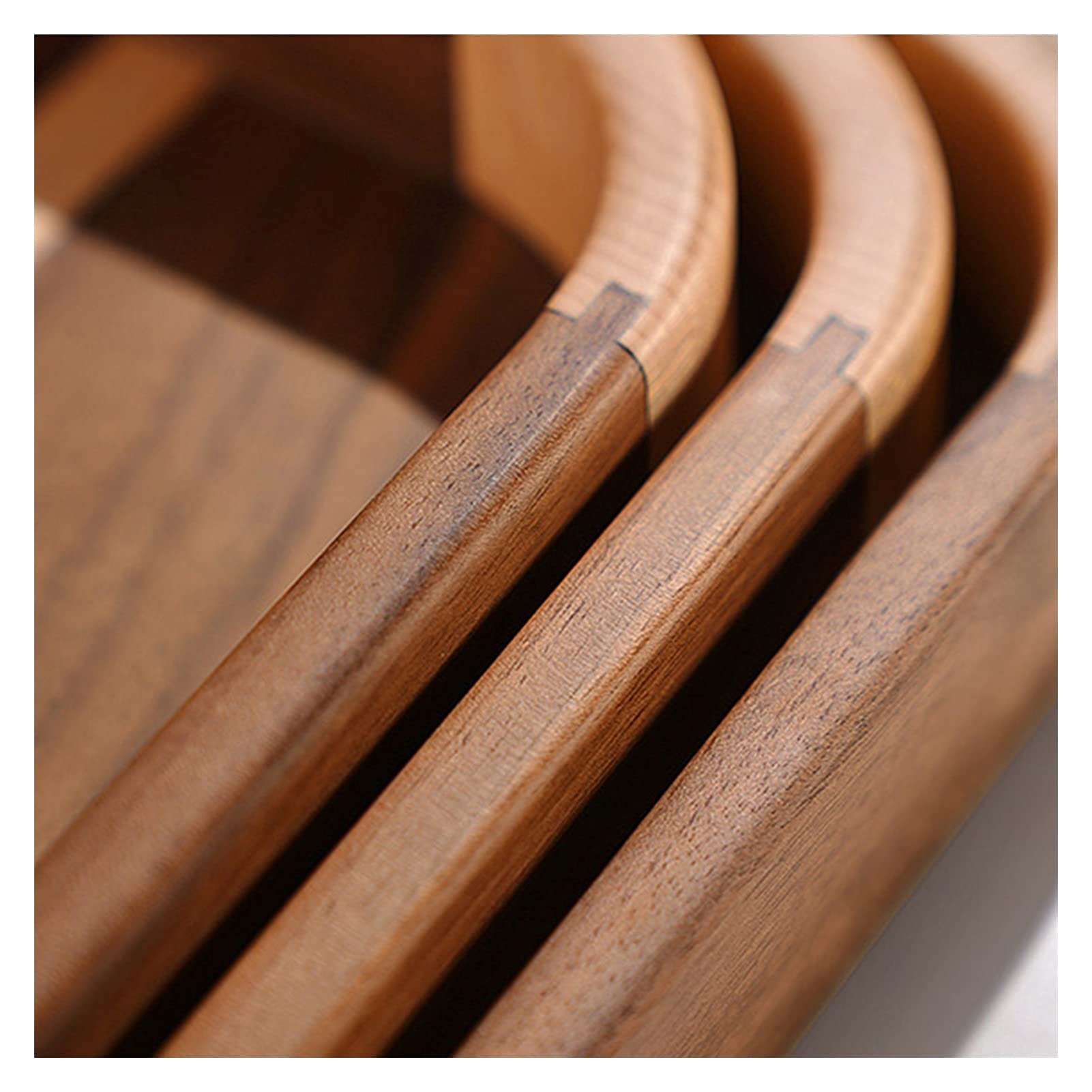 Vassoio Portaoggetti da Scrivania Vassoio for serving e piatto, impugnatura rettangolare in legno, vaschetta da serpente intarsiata e spuntata, vassoio for la colazione, elegante arredamento agrituris