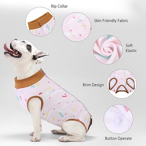Miniatura 105 de SAWMONG Traje de recuperación para perros, traje de recuperación para perros después de la cirugía, traje quirúrgico de esterilización para perros