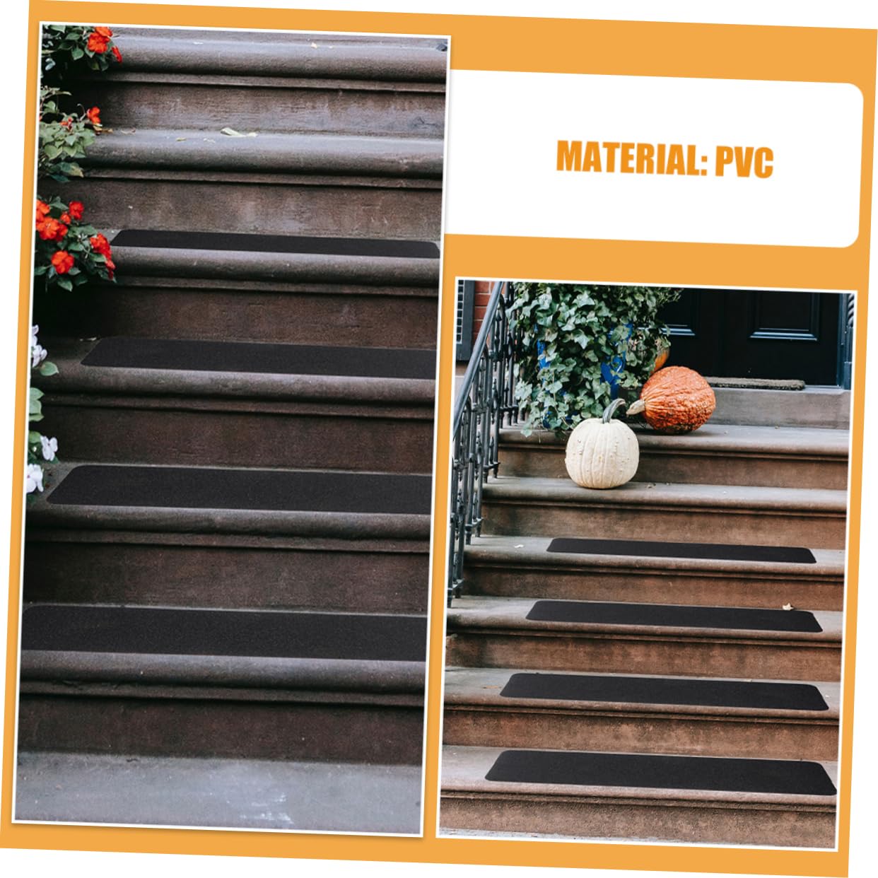 8 Piezas Cinta Antideslizante PVC para Escaleras Tiras de Seguridad para Interiores y Exteriores Prevención de Caídas para Superficies