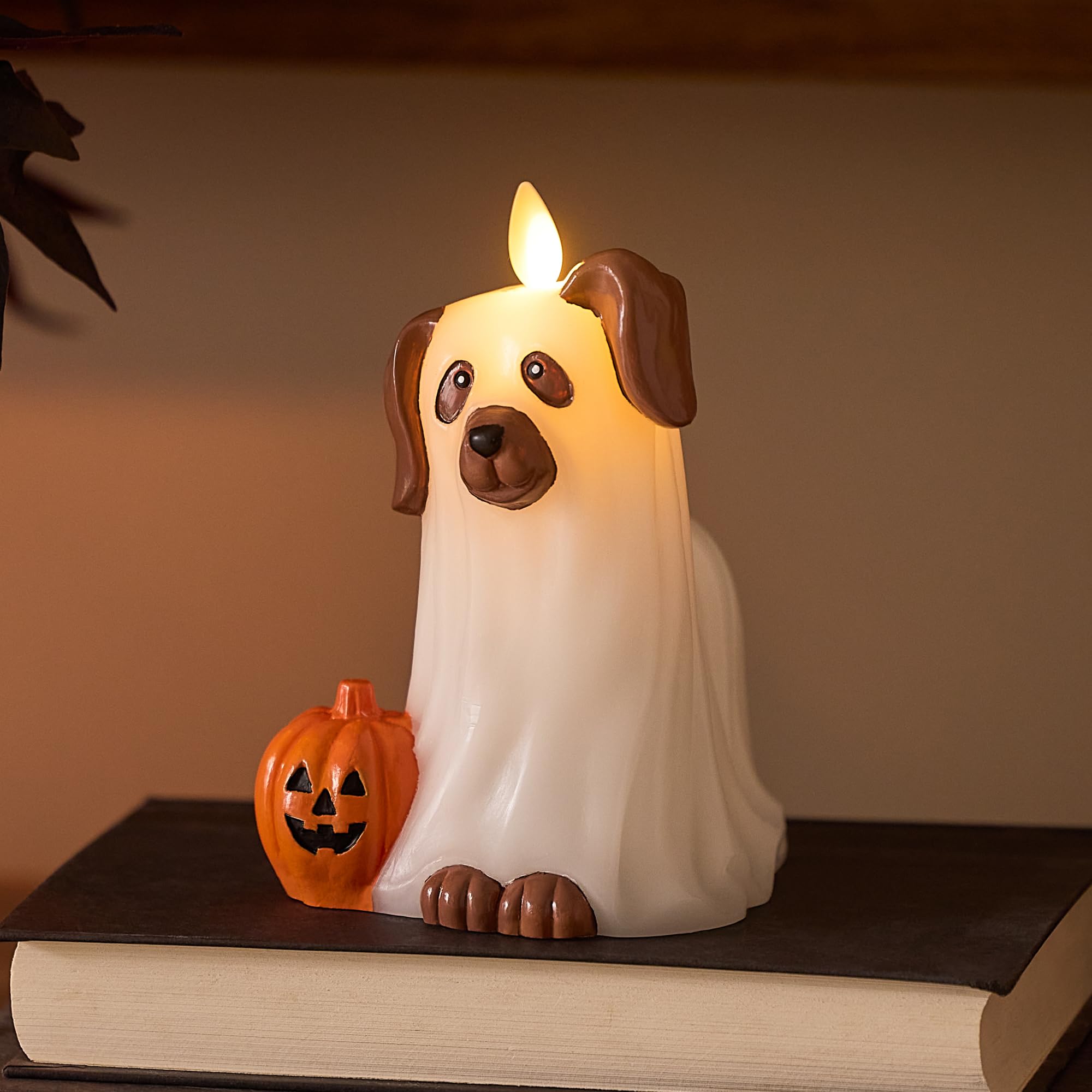 【かるび】矢入幸一　White Ghost Aroma Ornament Amazon.com: Luminara Flameless Halloween Ghost Dog Candle 3.5