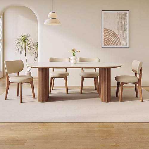 Miniatura 9 de Juego de sillas de comedor de madera de 124, sillas de cocina con respaldo curvo, silla de vestíbulo, silla de comedor tapizada, silla de comedor de