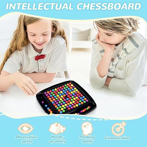 Miniatura 6 de Tablero de ajedrez intelectual de 168 piezas, divertido juego de estrategia de mármol familiar, juego de mesa de ajedrez intelectual para adultos,