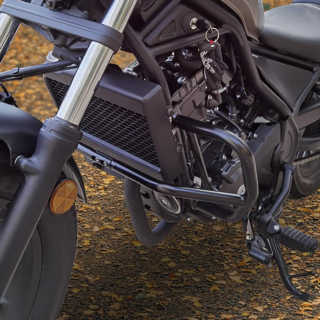 Motorcycle Engine Guard Crash Bar for Rebel CMX 500 2017 2018 2019 2020 2021 2022 2023 2024 2025 2026 Highway Bumper Falling Body Frame Side Protection Set (Black)