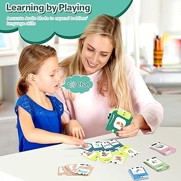 Talking Flash Cards for Toddlers 1 2 3 4 5 6 Year Olds, 420 Sight Words, Montessori Toys to Learning, Pocket Speech Therapy Toys for Toddlers, Sensory Preschool Educational Birthday