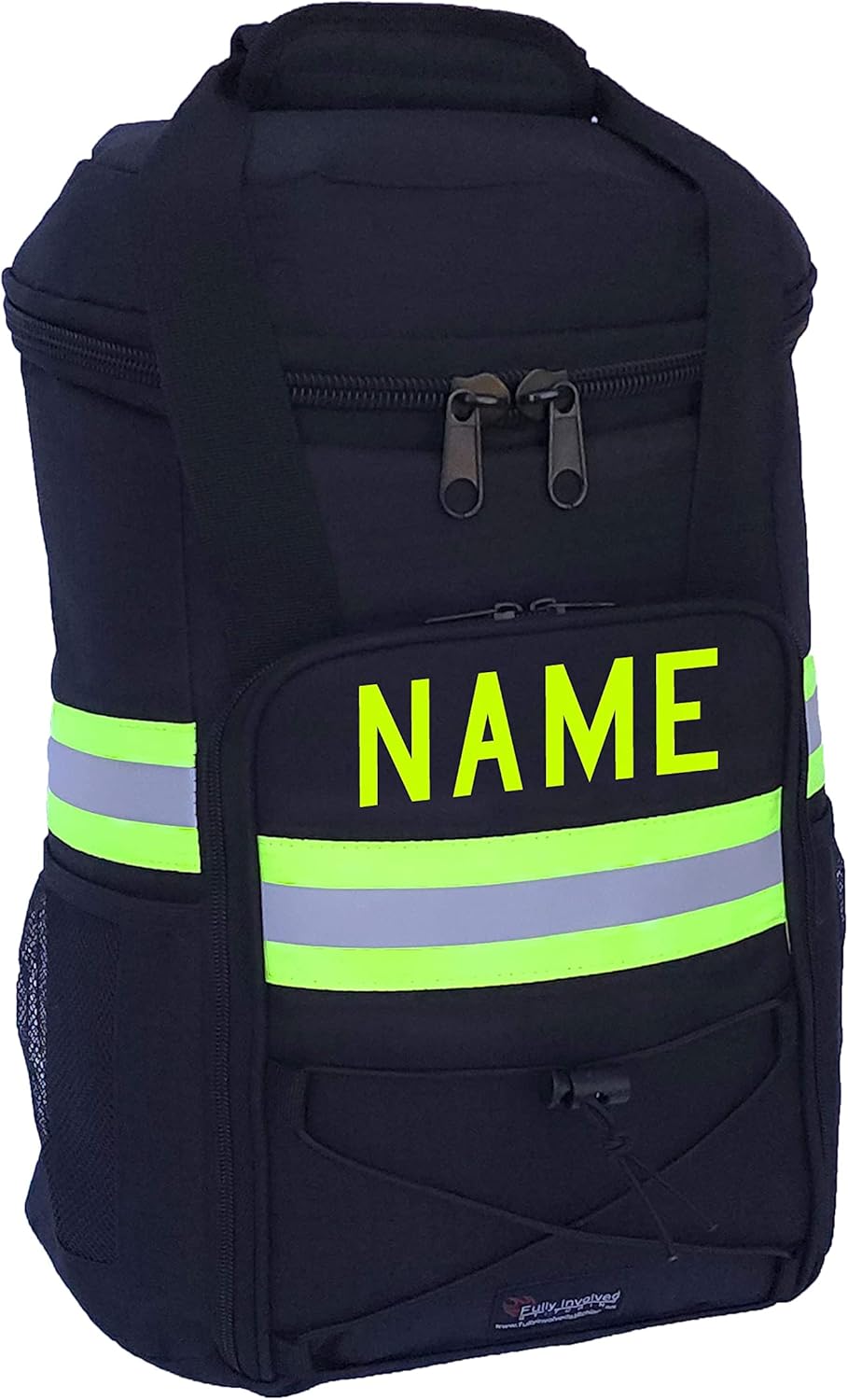 Fully Involved Stitching Firefighter Backpack Cooler (Black)