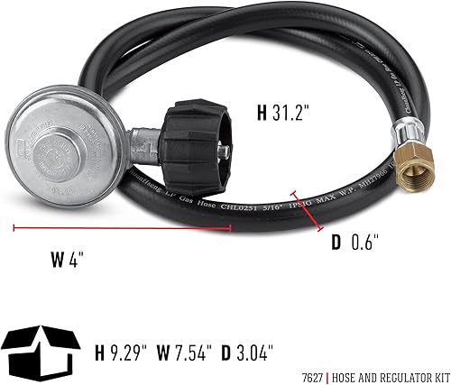 Miniatura 2 de Weber 7627 QCC1. Kit de Manguera y regulador para parrilla a gas Genesis, de 30 pulgadas.